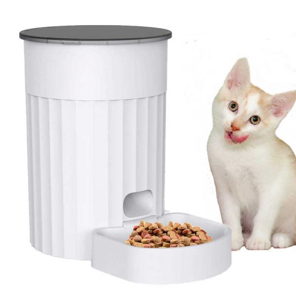 Katzenfutterautomat Futterspender Katze mit Zeitschaltuhr Trockenfutter Batterien
